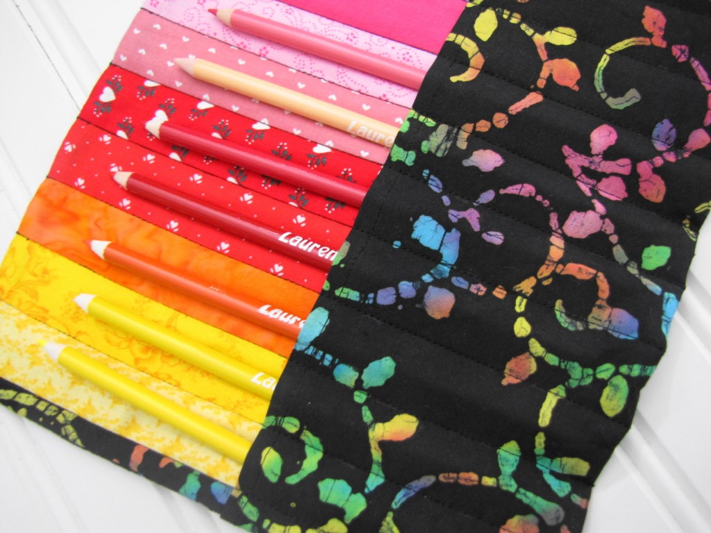 Pencil Roll with Pencils