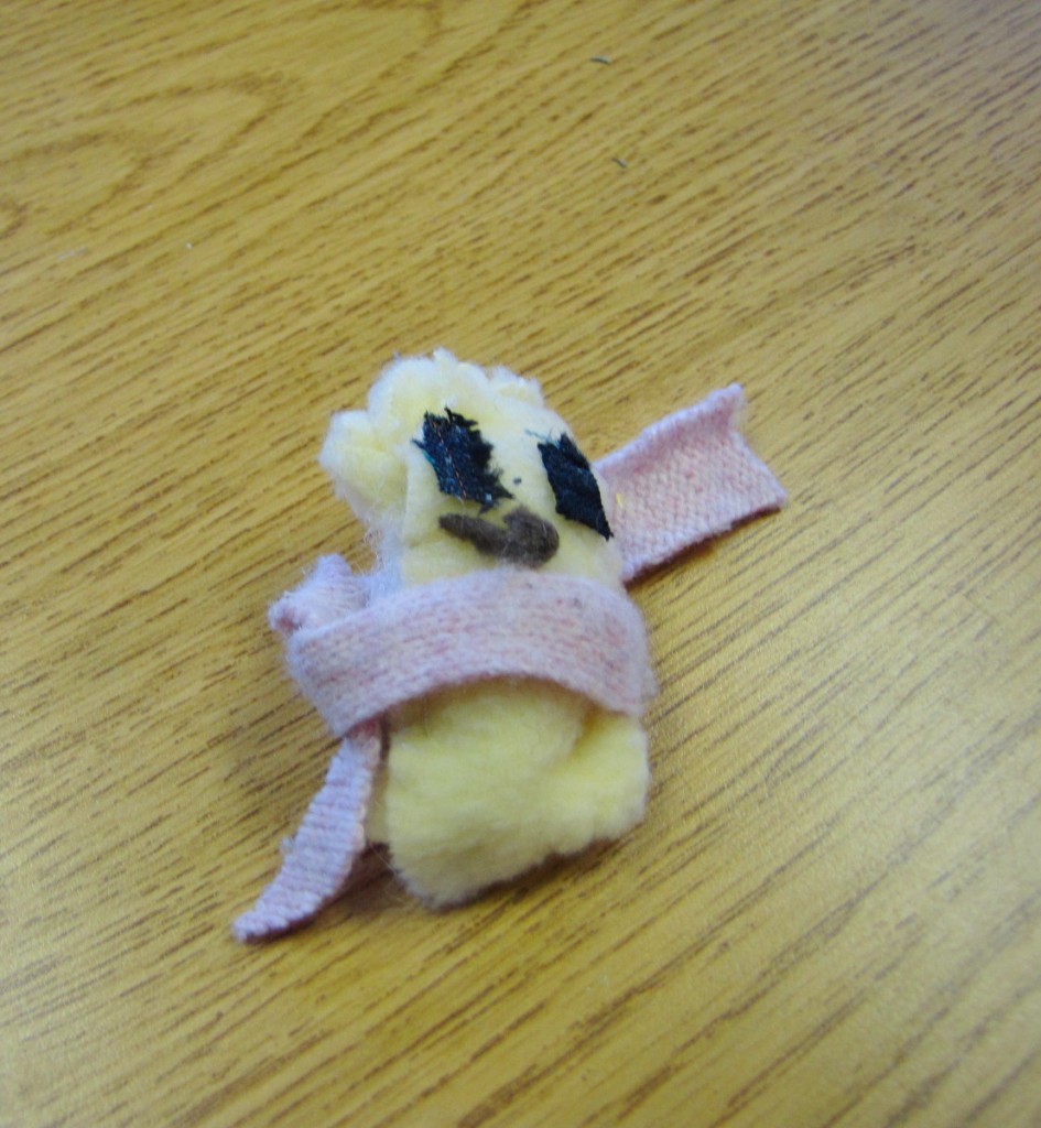 Kids make stuffies! Look at that scarf!
